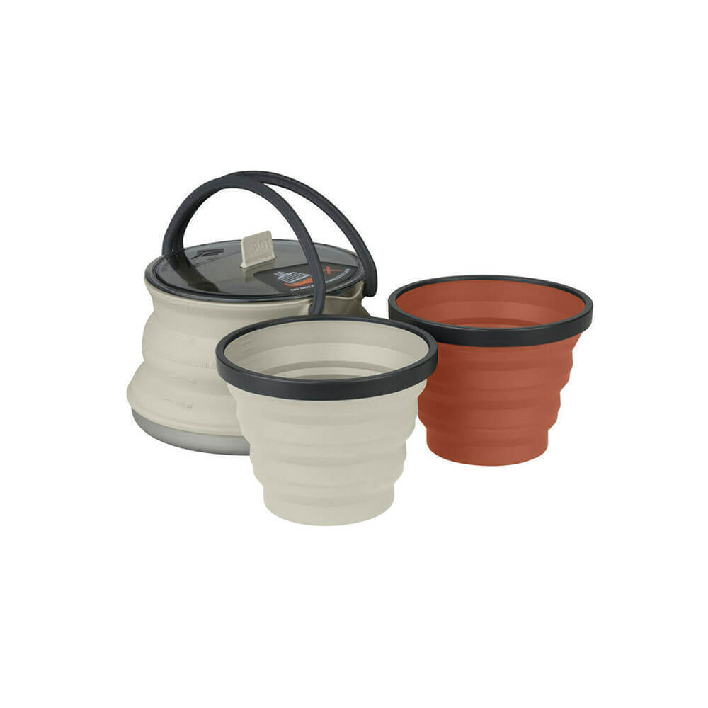 X-Set 3 pezzi di bollitore e tazza Sea To Summit in silicone resistente al calor