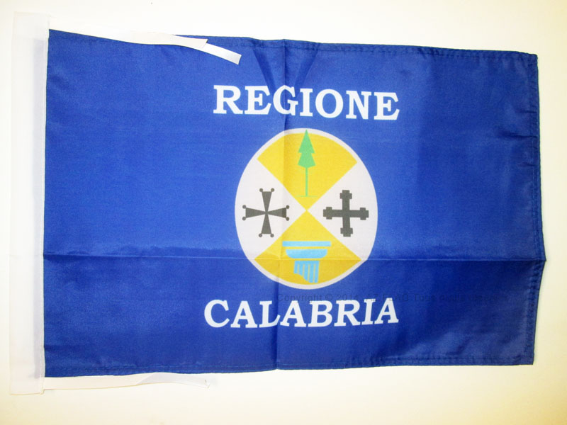 BANDIERA CALABRIA 45x30cm - BANDIERINA CALABRESE - REGIONE ITALIA 30 x 45 cm cor