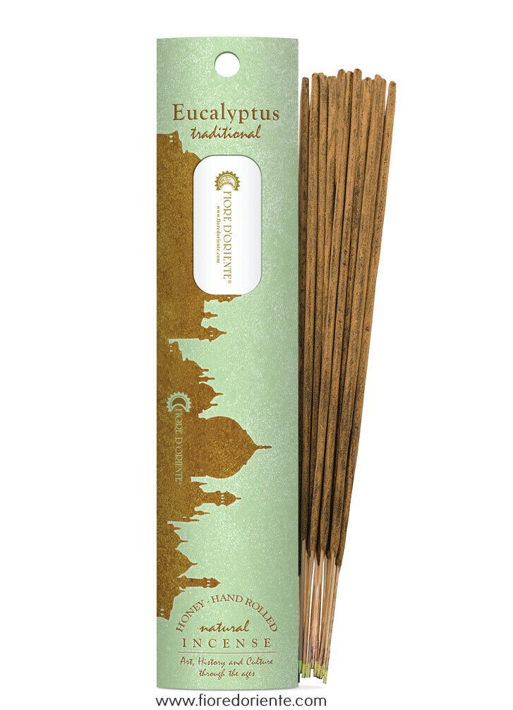 Eucaliptus Traditional Incense, Incenso Naturale, 10 Bastoncini