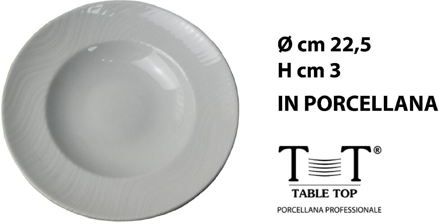 Table Top Piatto Fondo cm 22.5 Waves B1222