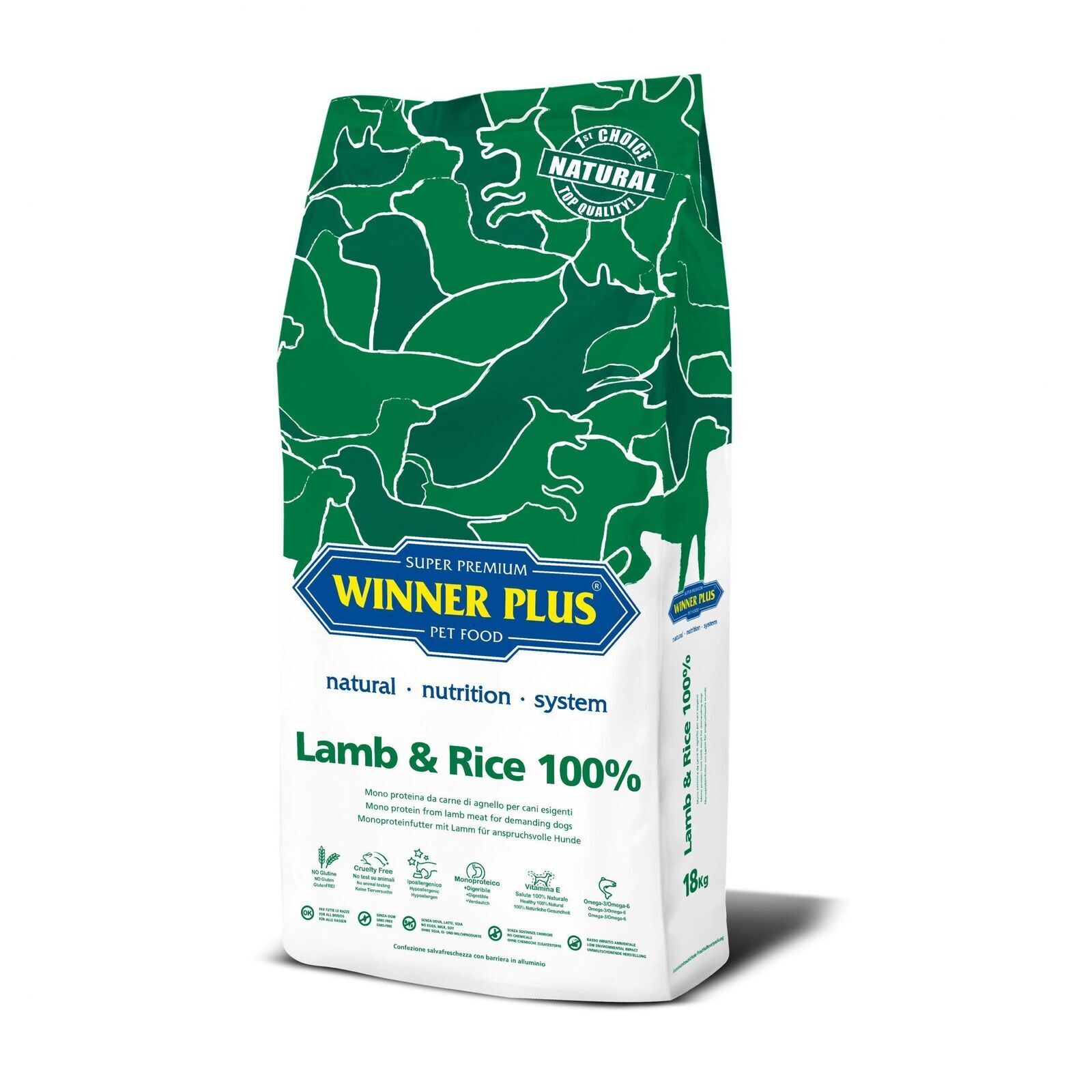 WINNER PLUS SUPER PREMIUM AGNELLO E RISO. 3KG