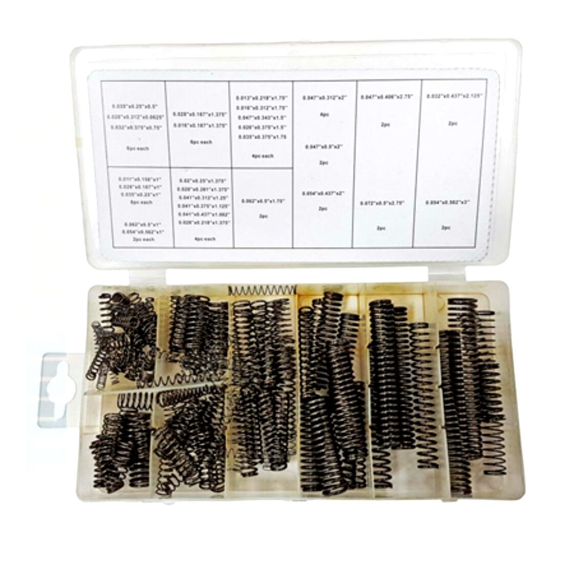 114 Pezzi Molla Assortimento Compressione Molle Con Finitura Nera