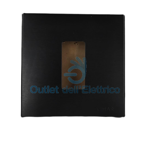 VIMAR 08605.N PLACCA 1 MODULO ALLUMINIO SCATTO NERO