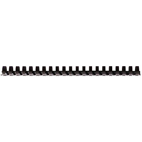 Fellowes 6202501 Apex Dorsi per Rilegatrice in Plastico, D19, 100 Pezzi, Nero