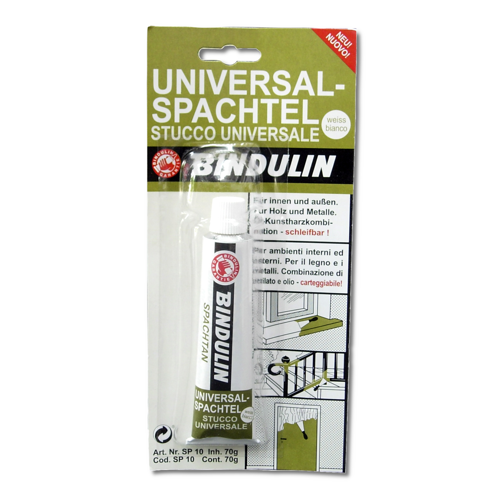 Bindulin SP10 - UNIVERSAL-SPACHTEL Stucco universale - 500 g