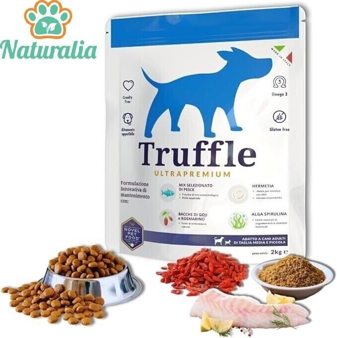 TRUFFLE - CROCCHETTE ULTRAPREMIUM con PESCE E HERMETIA - Grain Free- 2 Kg