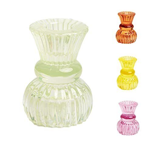 Talking Tables Small Light Green Glass Candle Holder for Candlesticks or Tea Lig