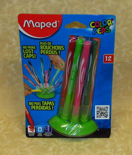 COLOR' PEPS LUNGLE MAPED 12 PENNARELLI CON CAPPUCCI IMPERDIBILI cod.24491
