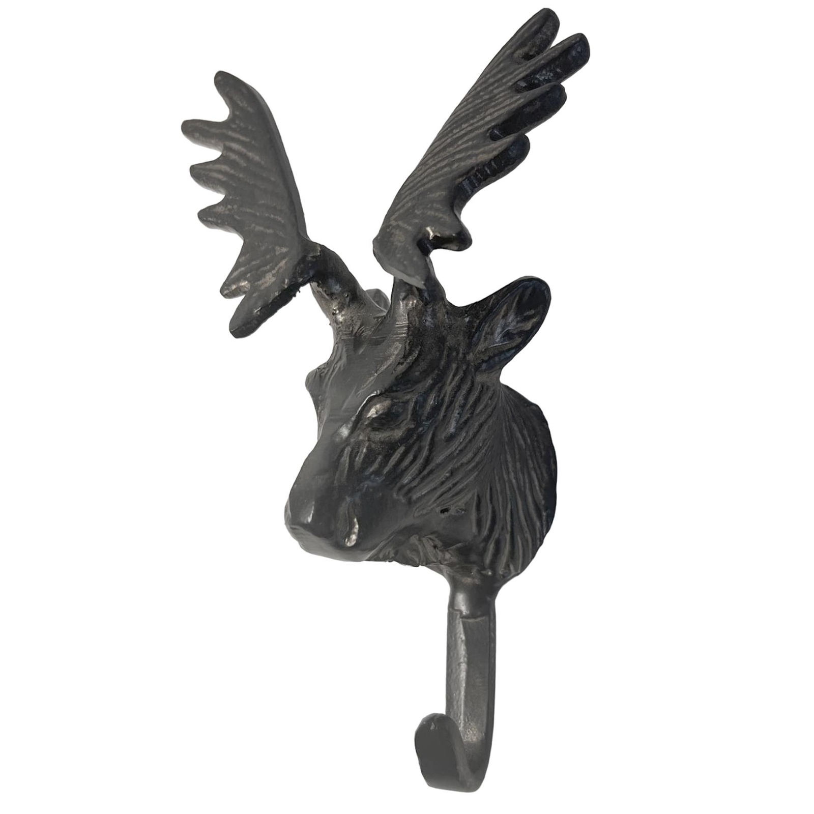 Wall-Mounted Cast Iron Deer Head Hook for Hats, Coats, Durable and Stylish