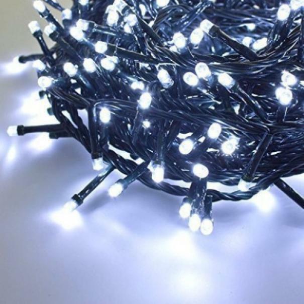 GIOCOPLAST 360 MINILUCCIOLE LED SUPERLUMINOSE BIANCHE FREDDE CON CAVO SCURO 14,4