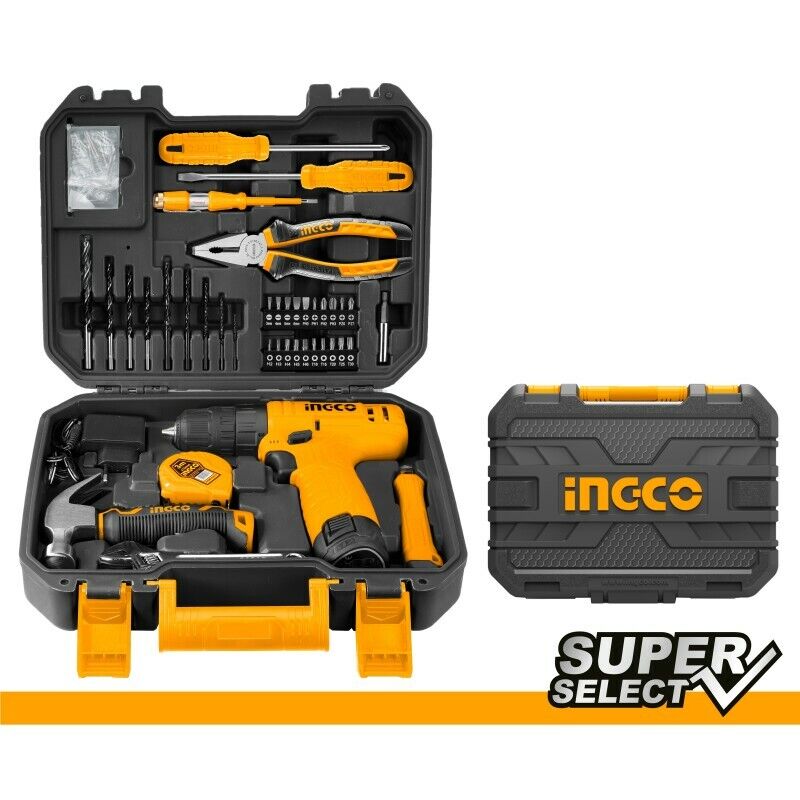 TRAPANO A BATTERIA 12V + 81 ACCESSORI - INGCO HKTHP10811 - CON VALIGETTA