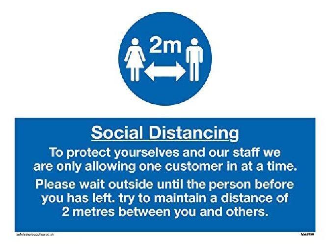Vichingo Signs Social Distancing segno - Vinyl/Sticker