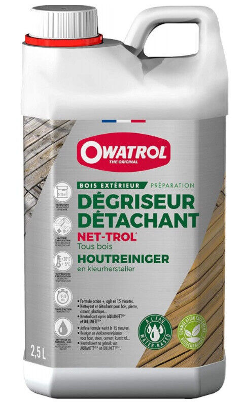 Detergente Dégrisant Smacchiatore Dégriseur Legna Esterno 2.5L Net Trol Owatrol
