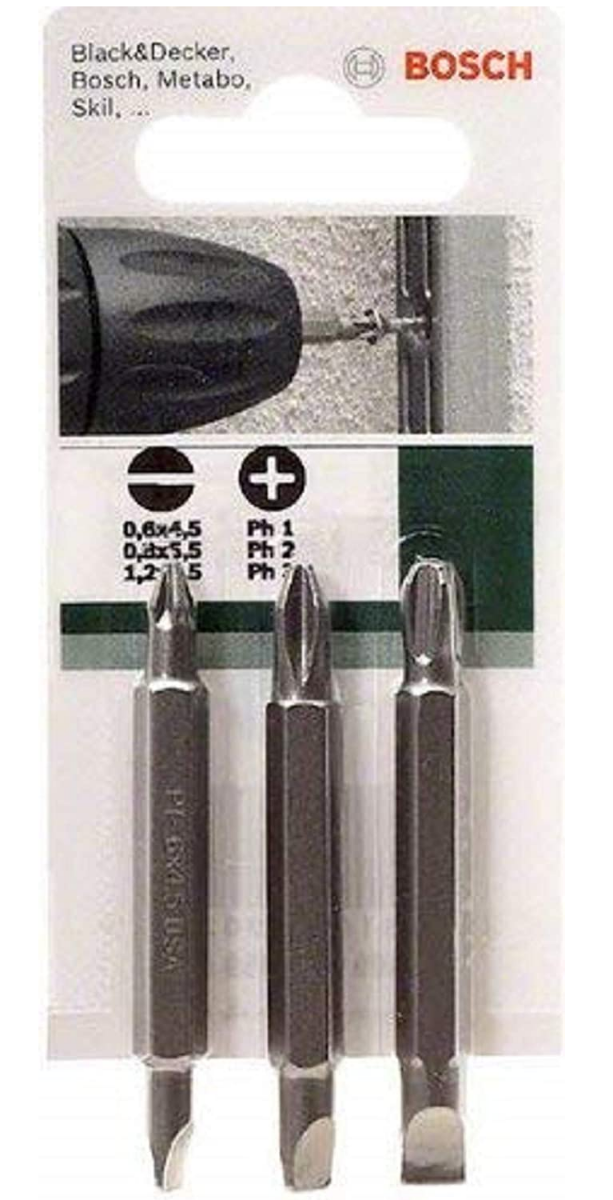 BOSCH - SET 3 BIT DI AVVIAMENTO DOPPI  60MM LS 0,6X4,5