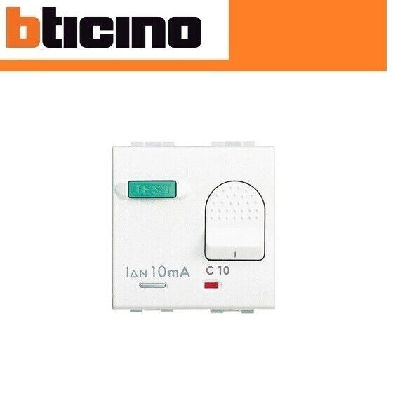 INTERRUTTORE SALVAVITA 10A BTICINO LIVING LIGHT N4305/10 BIANCO.