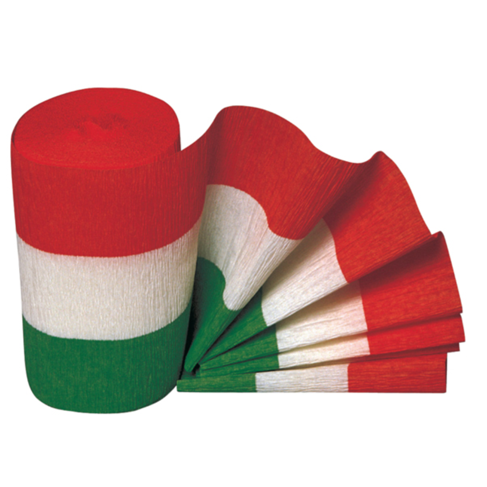 ROTOLO INAGURAZIONE CARTA CRESPA TRICOLORE - 10 CM X10 MT - REX SADOCH