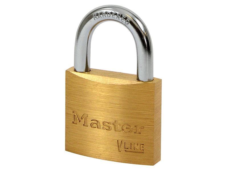 Master Lock - Lucchetto 40 mm in ottone con linea a V - Keyed Alike 2341