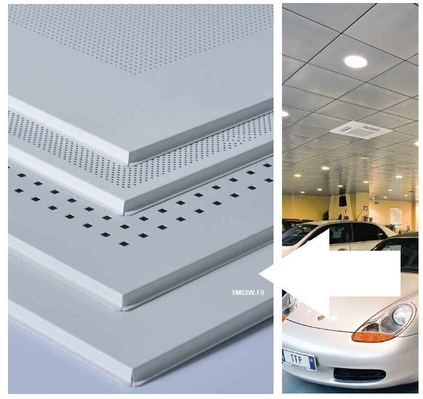 ITP PANNELLI Metallici Controsoffitto Bianco 60x60x0.9cm 20pz 7.20mq LISCIO