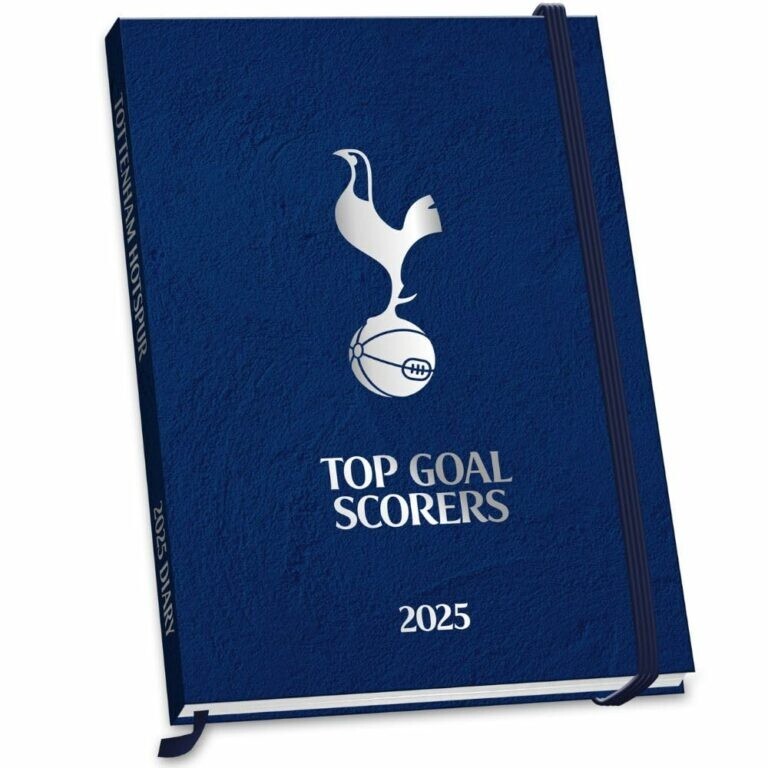 Tottenham Hotspur FC A5 Diario 2025, Compleanno, Natale, Merchandise Ufficiale