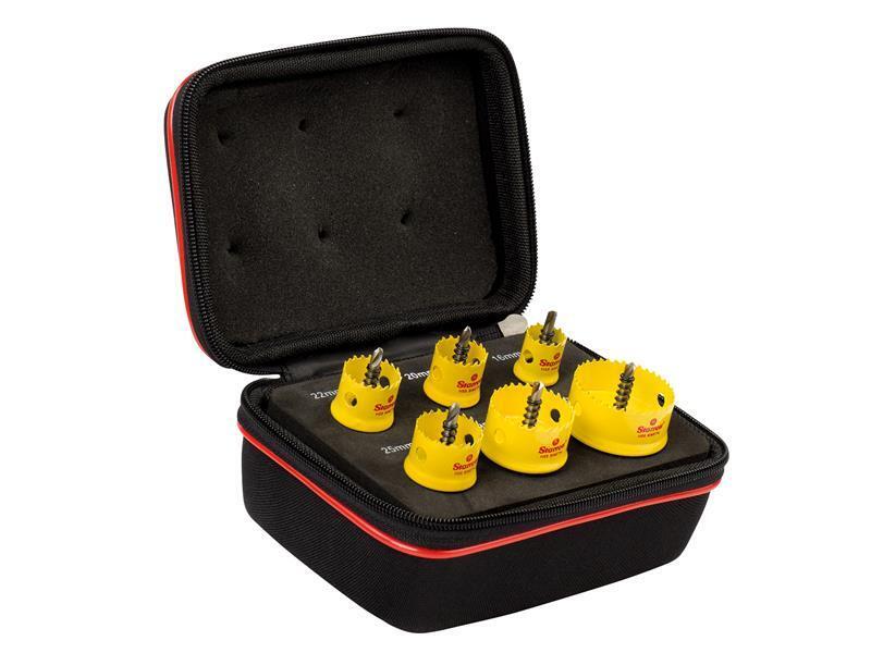 Starrett Cordless Liscio Taglio Bi-Metallica Holesaw Kit, 6 Pezzi STRKCS06001