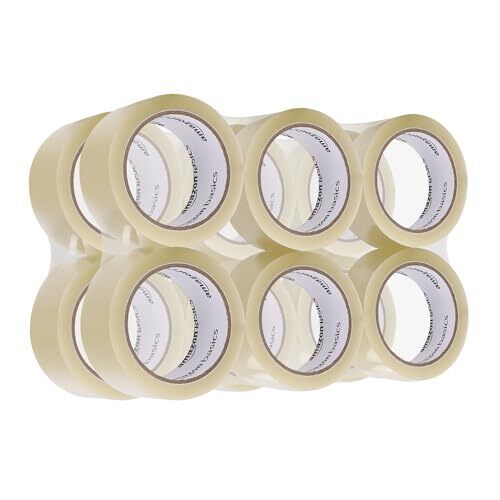 Amazon Basics   Nastro adesivo forte per imballaggio, 50 mm x 55 m, spessore: 2.