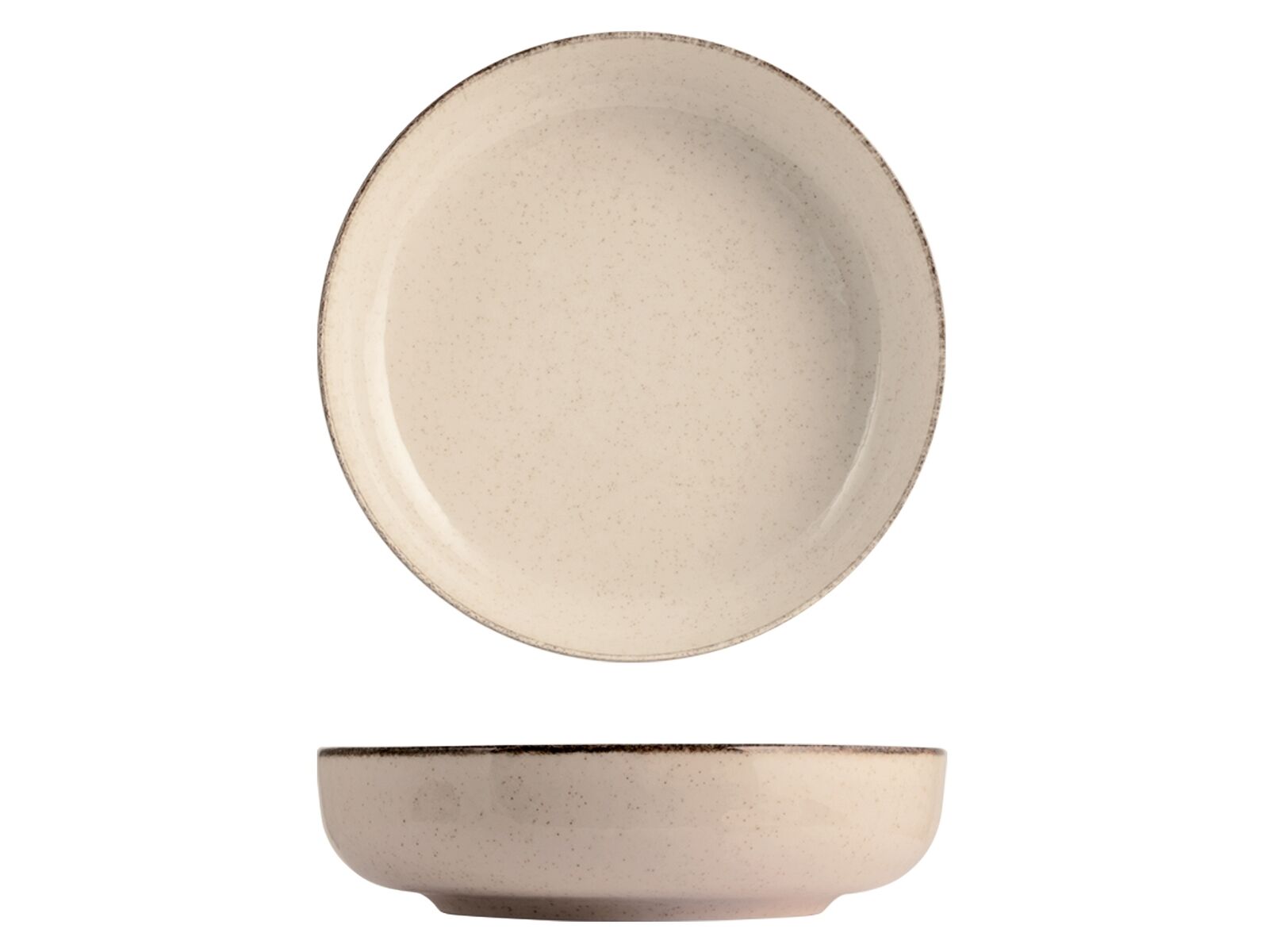 H&H Set 6 Piatti Fondi Pearl Cm19 Avorio
