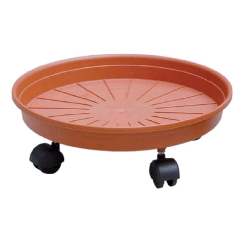 Sottovaso Tondo Con Ruote Margherita Ics Pp Terracotta Per Vaso Cm 35 – 1 Pz