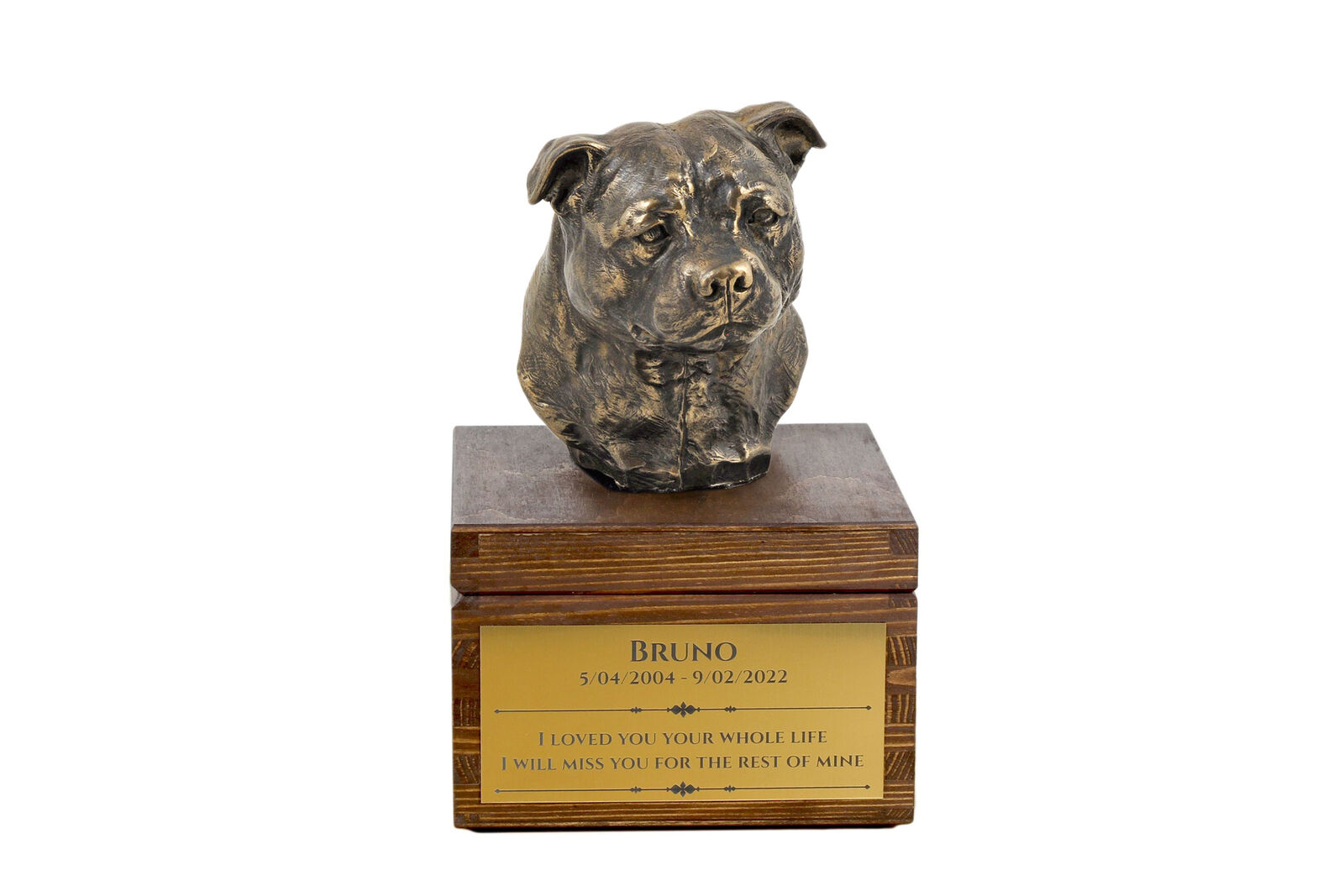 Staffordshire Bull Terrier Braune Urna