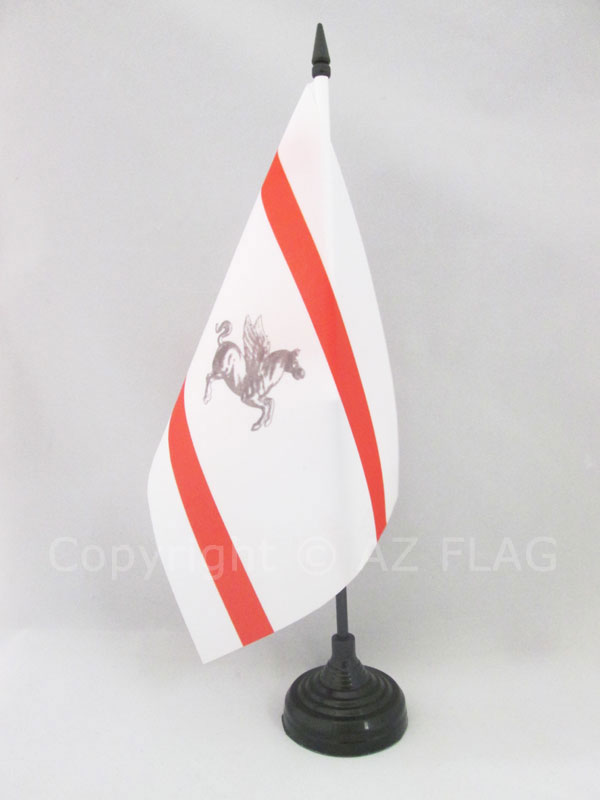 BANDIERA DA TAVOLO TOSCANA 21x14cm - PICCOLA BANDIERINA REGIONE TOSCANA - REGION