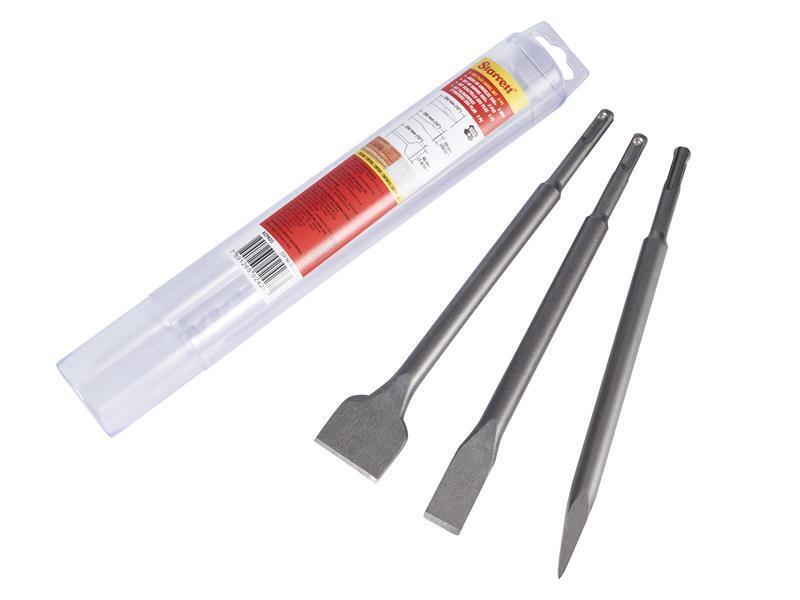 Starrett Sds Plus Set Scalpelli, 3 Pezzi STRKCPK03