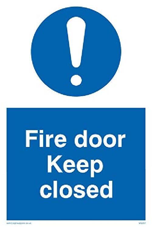 Viking segni mq231-a6p-3 m "Fire Door Keep Closed" Sign, 3 mm, in plastica, 150
