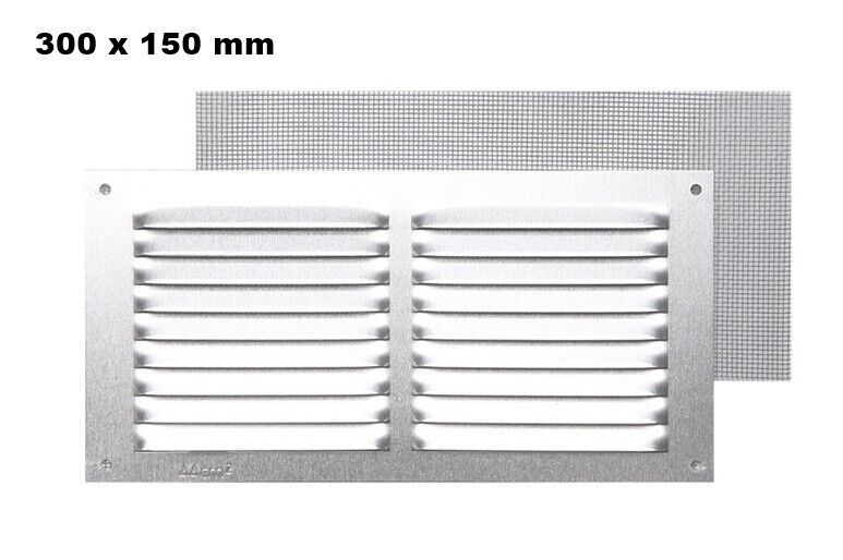GRIGLIA DI VENTILAZIONE AREAZIONE DA ESTERNO IN ALLUMINIO RETTANGOLARE CM 30X15