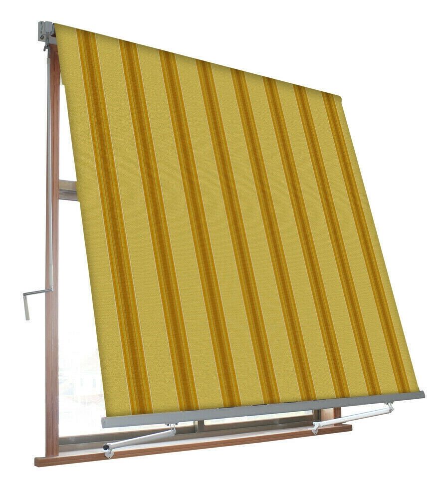 TENDA DA SOLE CADUTA 3X2,45 MT SENZA CASSONETTO BRACCI BEIGE OCRA BALCONE 372