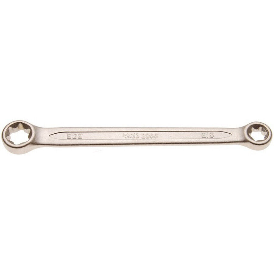 chiave torx dritta doppia e16xe22 - codice bgs2266 BGS officina