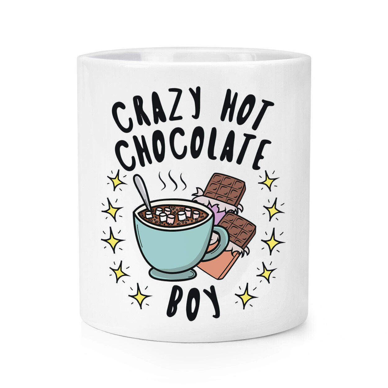 Pazzo Cioccolata Calda Ragazzo Stars Trucco Pennello Matita Pot Scherzo Figlio