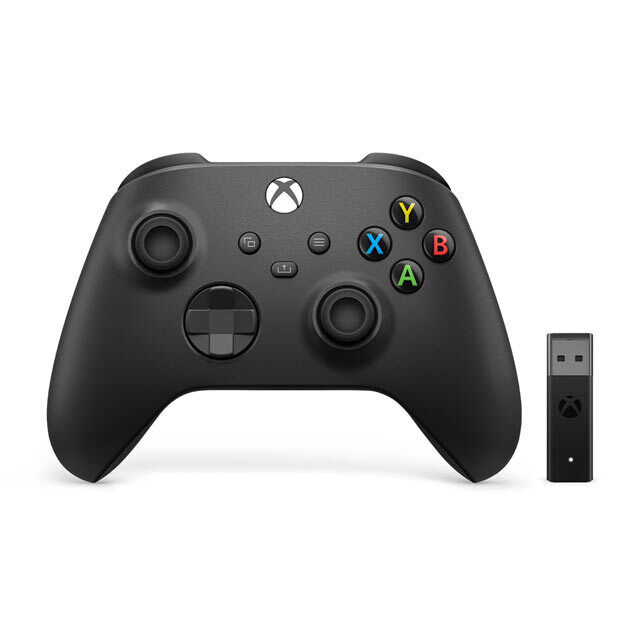 XBOX SERIE X/S CONTROLLER WIRELESS BLACK + WIRELESS ADAPTER (WIN10) PC XBOX ONE