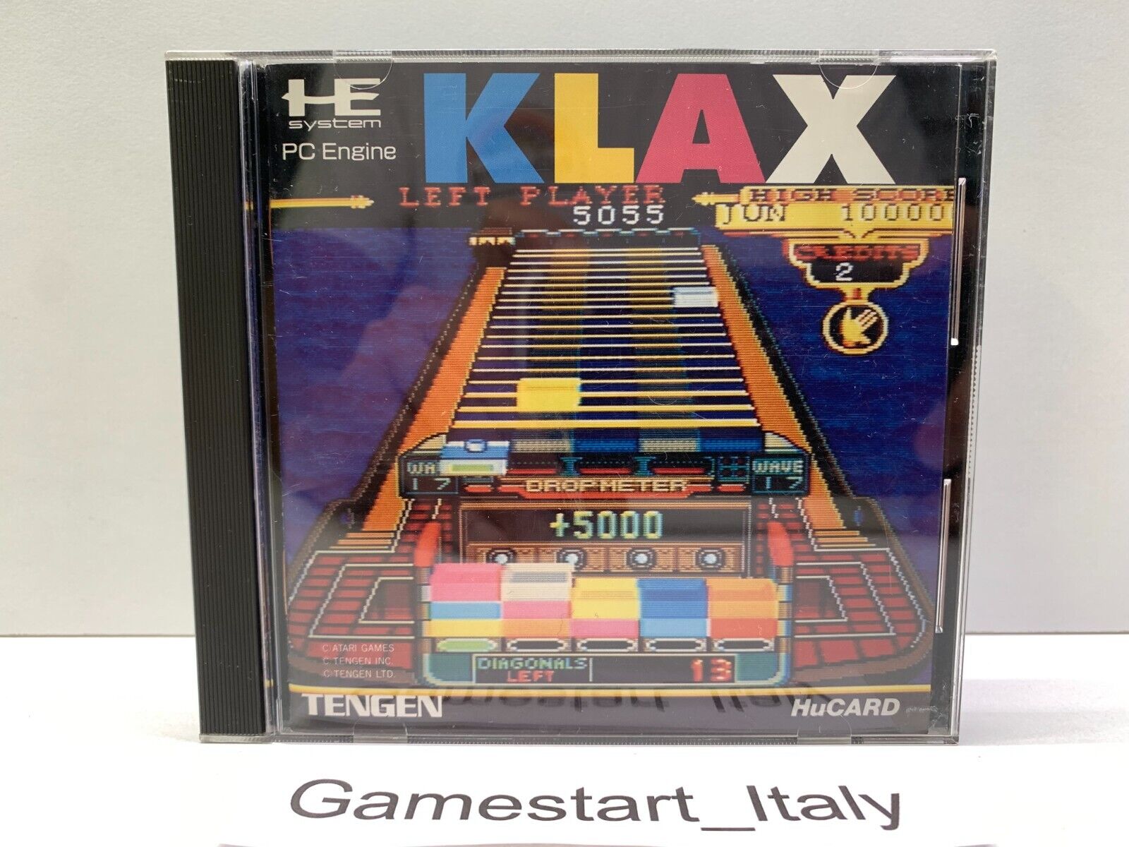 KLAX - NEC PC ENGINE - HuCARD GIOCO USATO TENGEN ATARI 1990