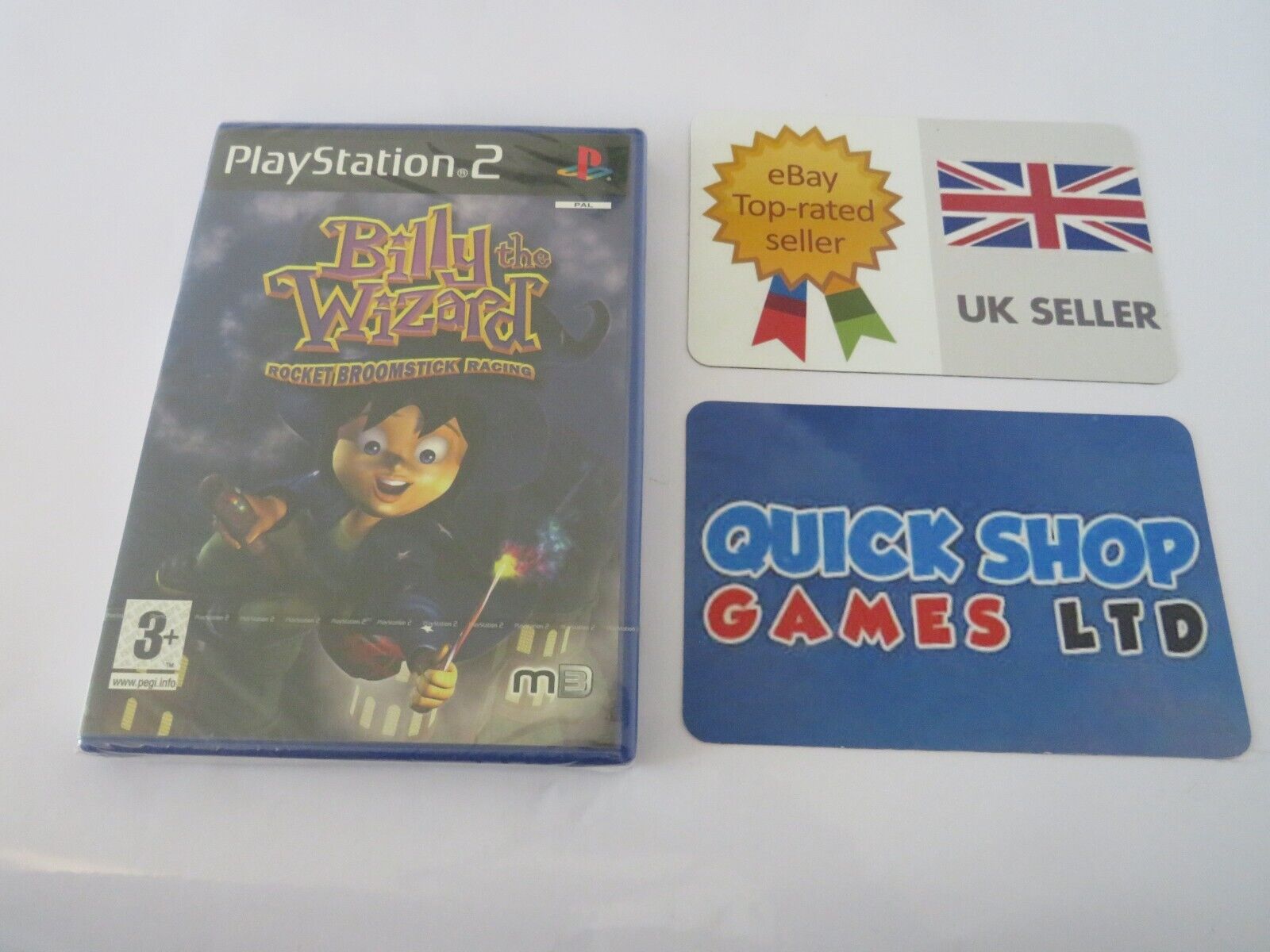 PS2 Billy The Mago - Rocket Broomstick Racing, UK Pal, Nuovo Fabbrica Sigillato