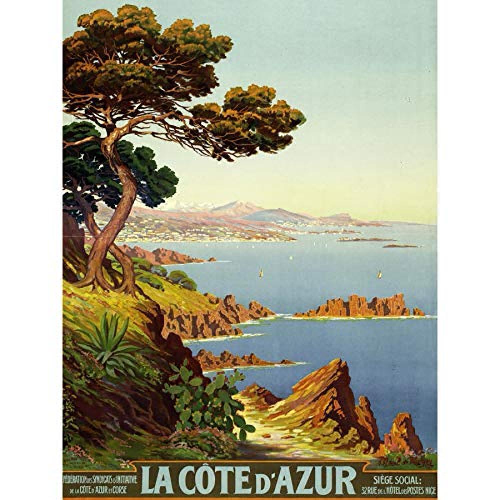 (TG. 24 x 18 inches) Fine Art Prints De Tanguy Cote D'azur France - Poster da pa