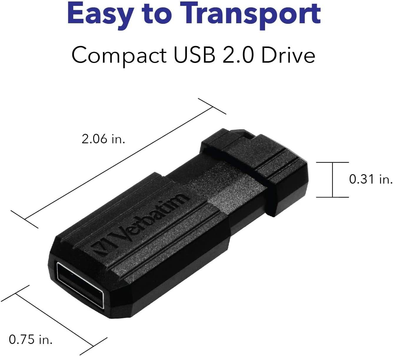 Memoria USB 2.0 PinStripe da 8Gb Colore Nero