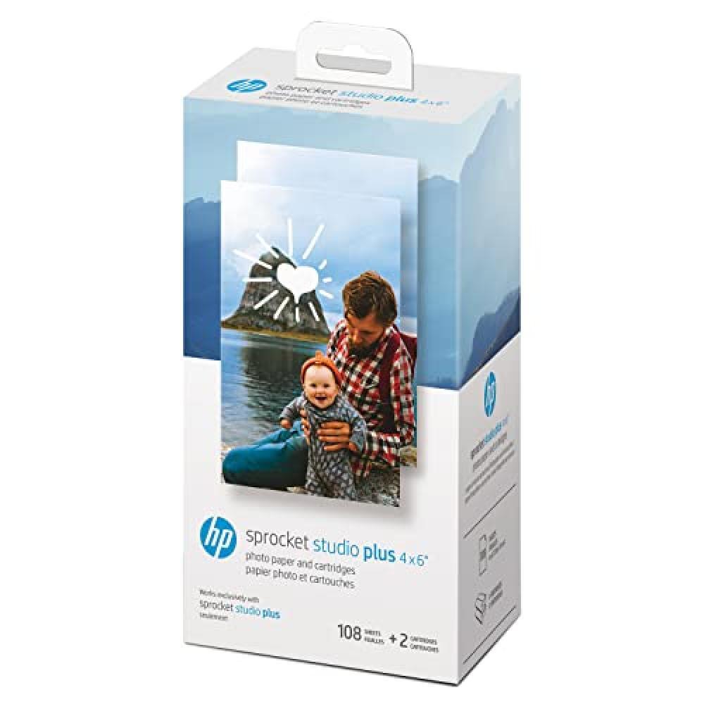 (TG. 4x6) HP Sprocket Studio Plus 10,2 x 15,2 cm Carta fotografica e cartucce (i