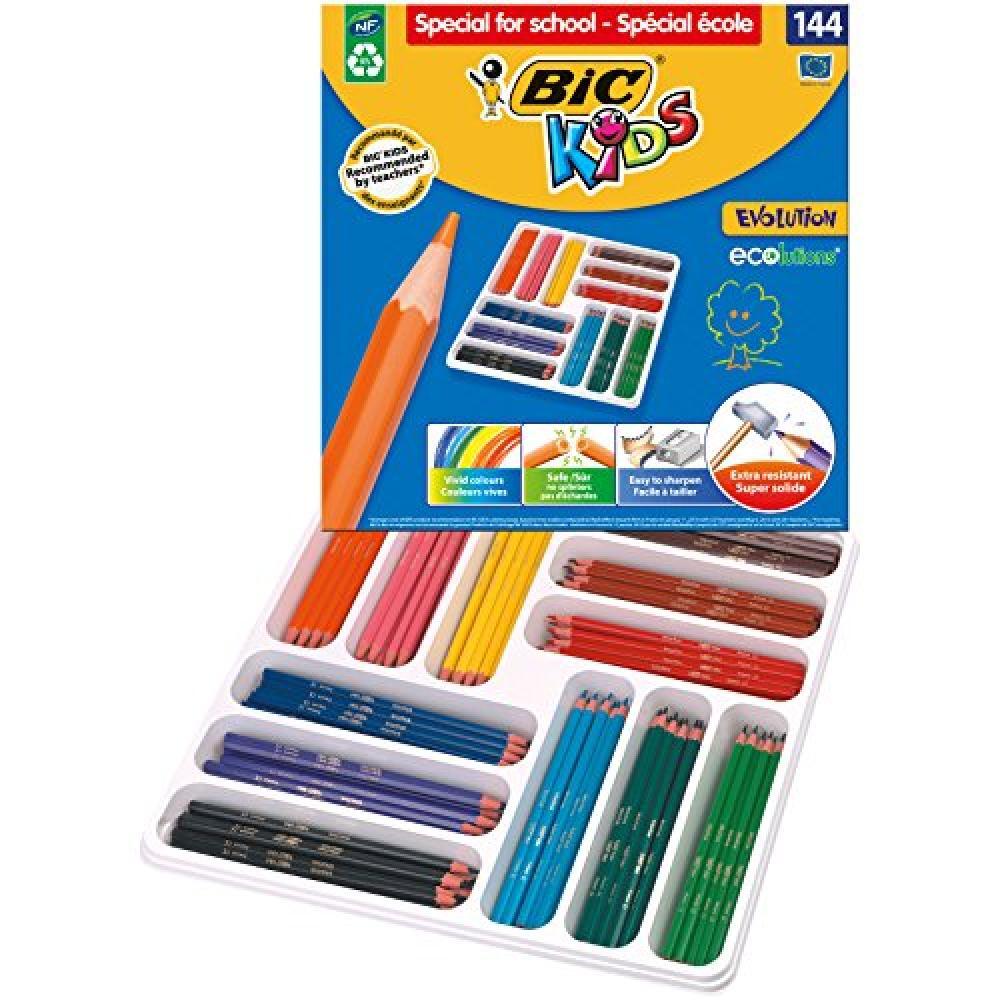 (TG. Pack of 144) Bic Kids Evolution Ecolutions Matite colorate Pack of 144 Mult
