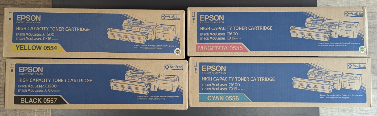EPSON TONER ORIGINALE SERIE COMPLETA ACULASER C1600 - CX16