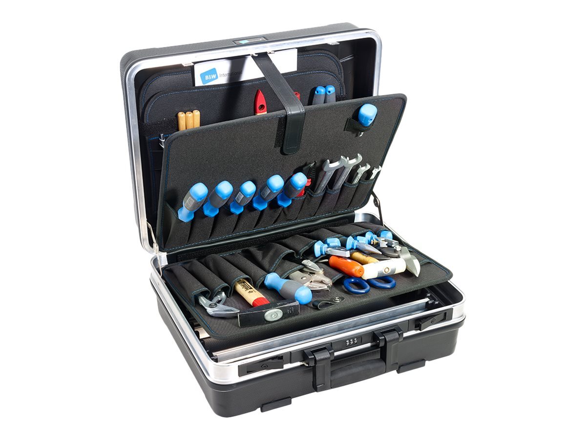 B&W TOOL.CASES flex Briefcase for tools aluminium, high-impact ABS 120.03/P