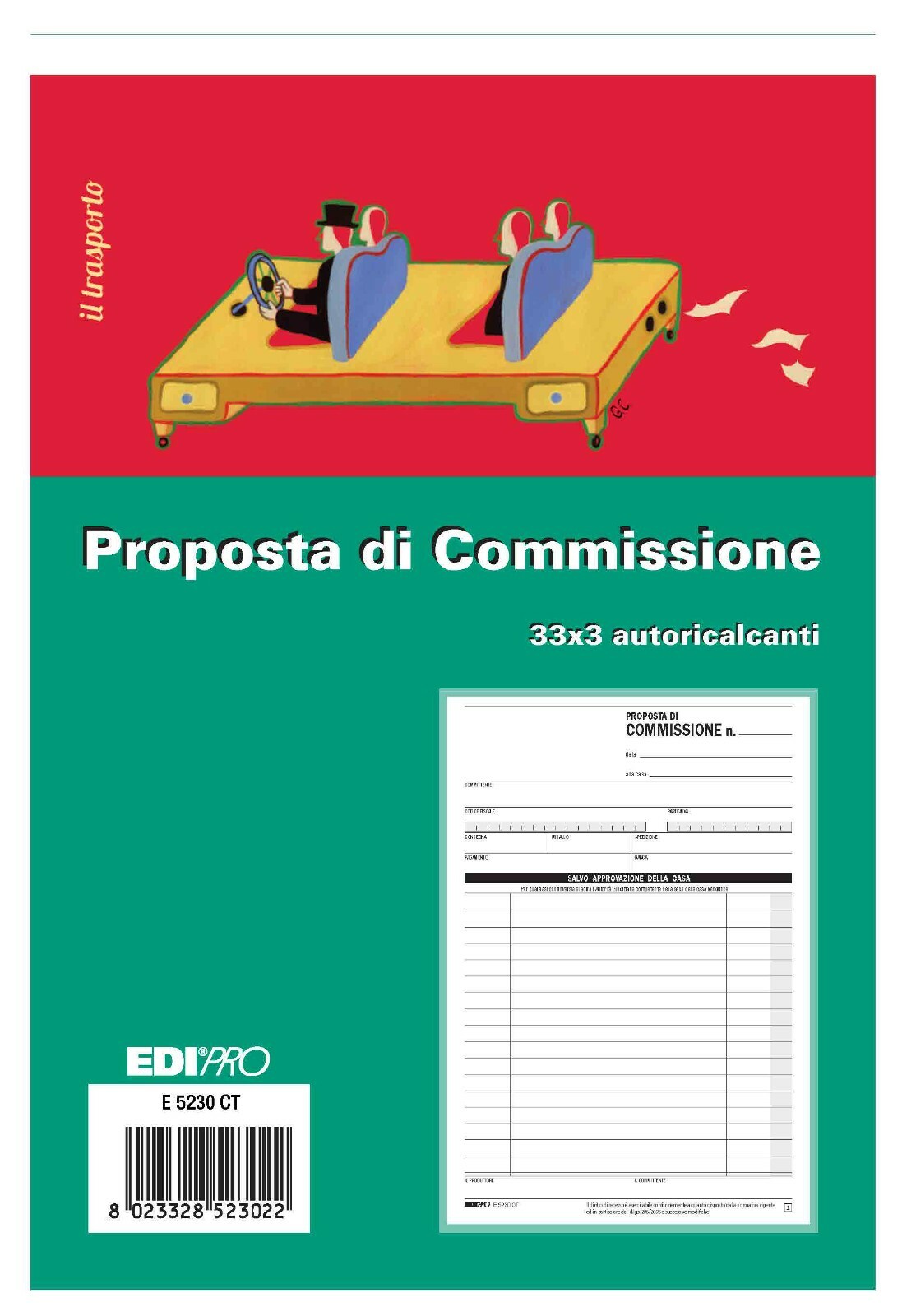 10 pezzi COPIA COMMISSIONE 22X15cm 33x3 autoric. E5230CT EDIPRO
