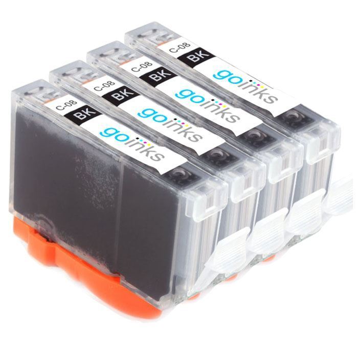 4 Nero (CLI) Cartucce d'inchiostro per Canon PIXMA iP5200 iP5200R iP5300 iP6600D