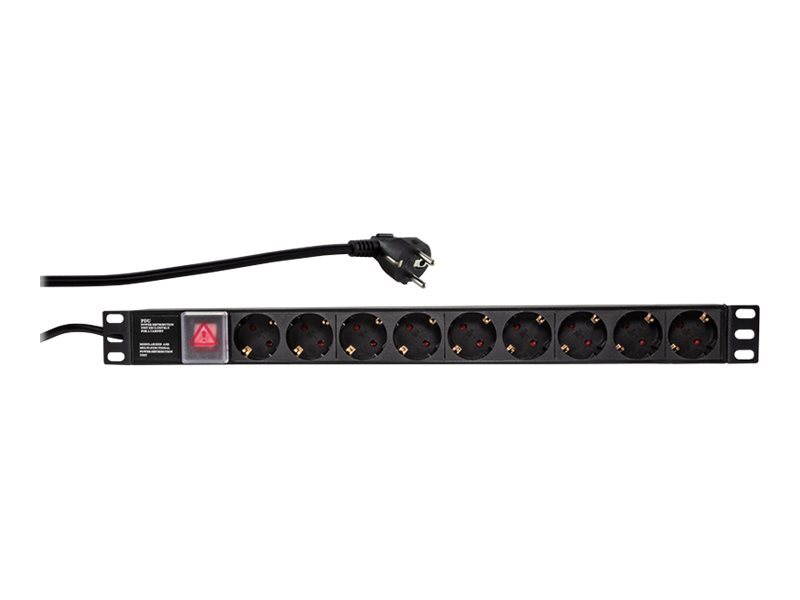 LogiLink Power distribution unit (rack-mountable) AC 250 V 3500 Watt PDU9C02
