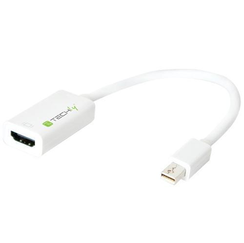 Techly Adattatore Mini DisplayPort (Thunderbolt) 1.2 / HDMI 15cm Bianco