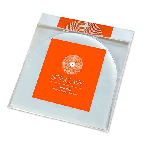 SPINCARE 50x 33 Giri Buste Interne Antistatiche Per Copertine Di Dischi (x8h)