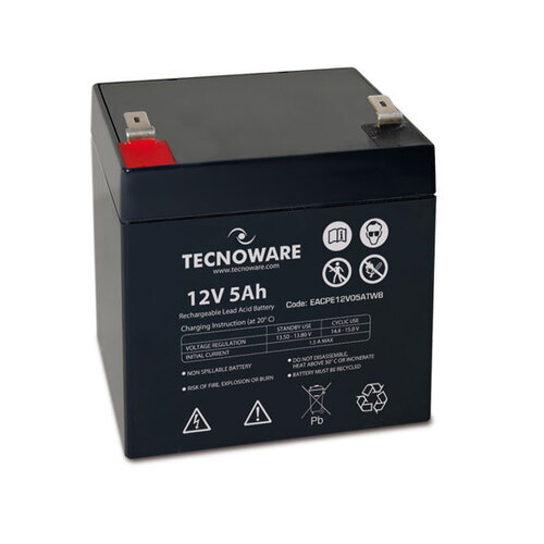 Tecnoware BATTERIA RICARICABILE AL PIOMBO 12 V 5AH (EACPE12V05ATWB) BULK